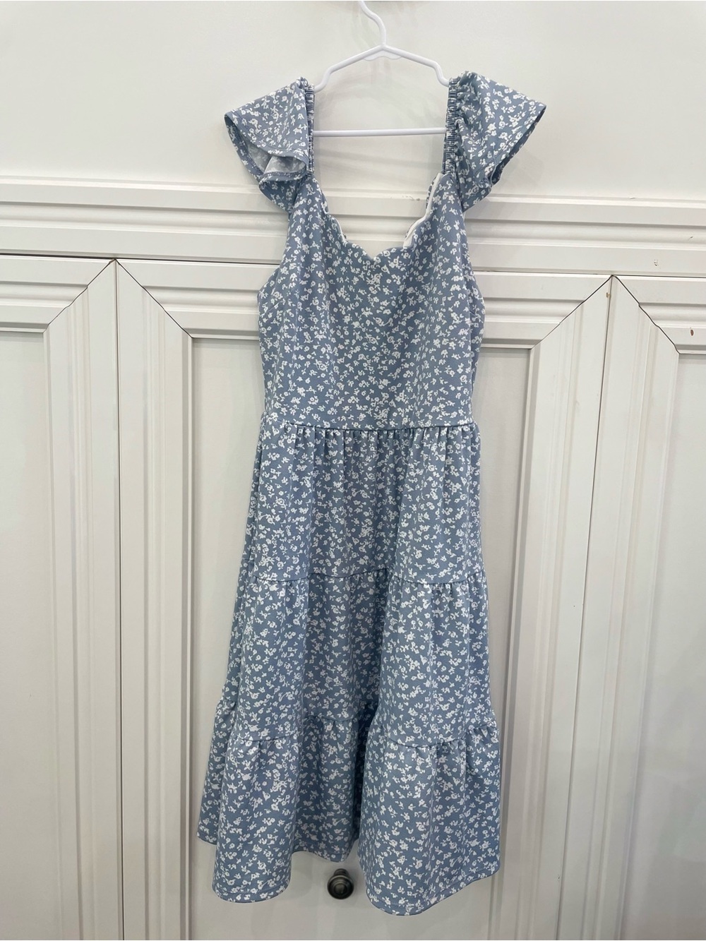 Monteau Light Blue Floral Tiered Sundress